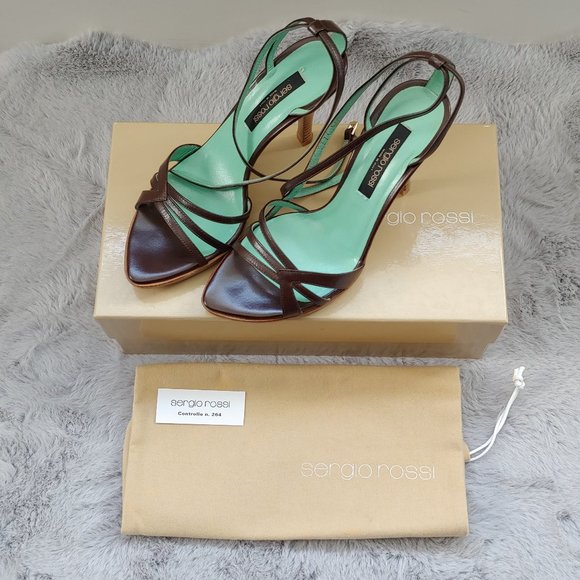 SERGIO ROSSI Platform Leather Heels - Picture 10 of 11